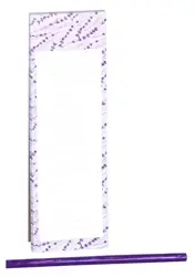 Magnetický blok s tužkou 7,5 x 24 cm levandule